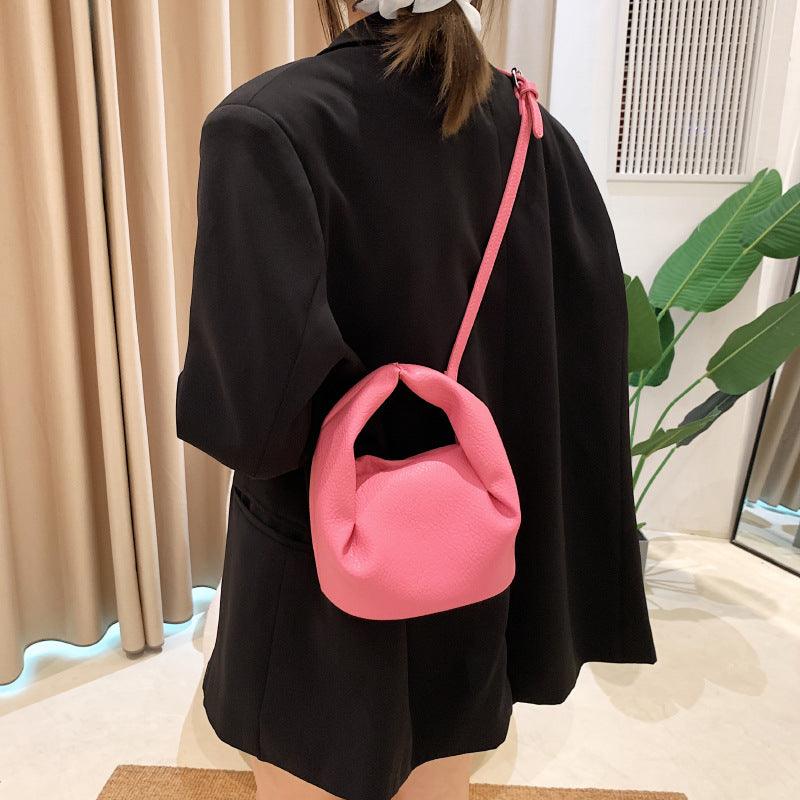 Elegant Mini Cloud-Shaped Bucket Bag - JoyDion