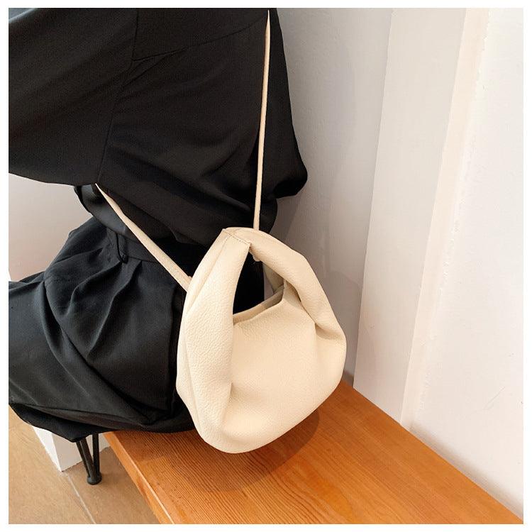 Elegant Mini Cloud-Shaped Bucket Bag - JoyDion