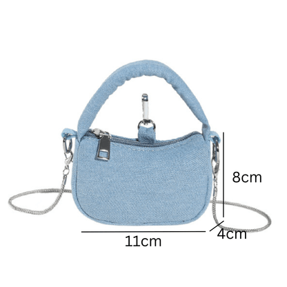 Mini Denim Crossbody Handbag - JoyDion